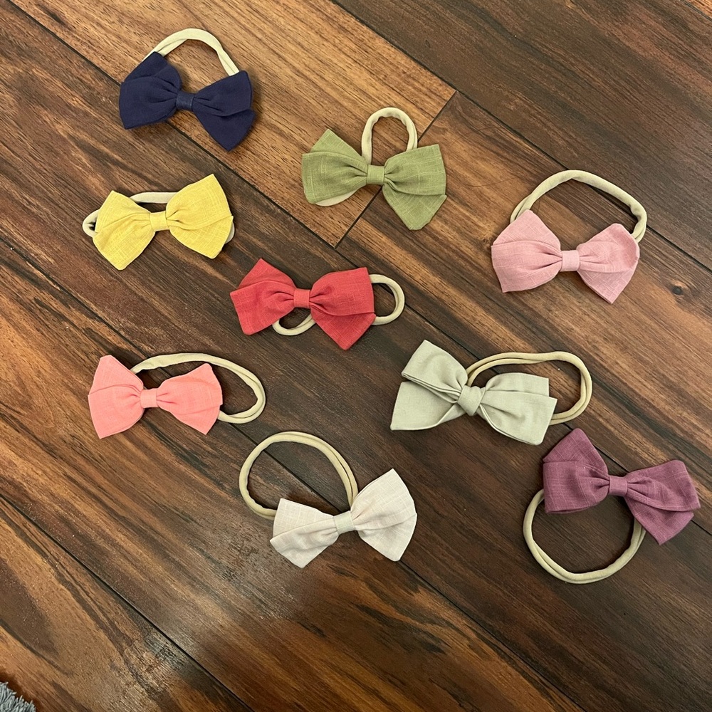 Fabric Bows with Nylon Band Bundle